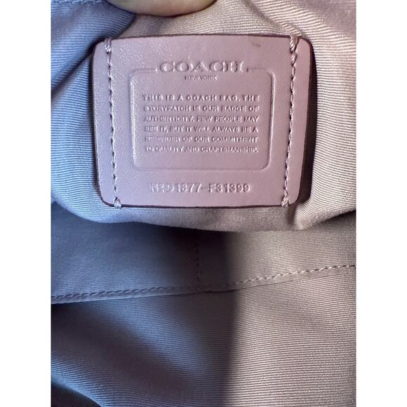 Vintage Coach Lavender Pink Leather Shoulder Bag - Picture 7 of 10